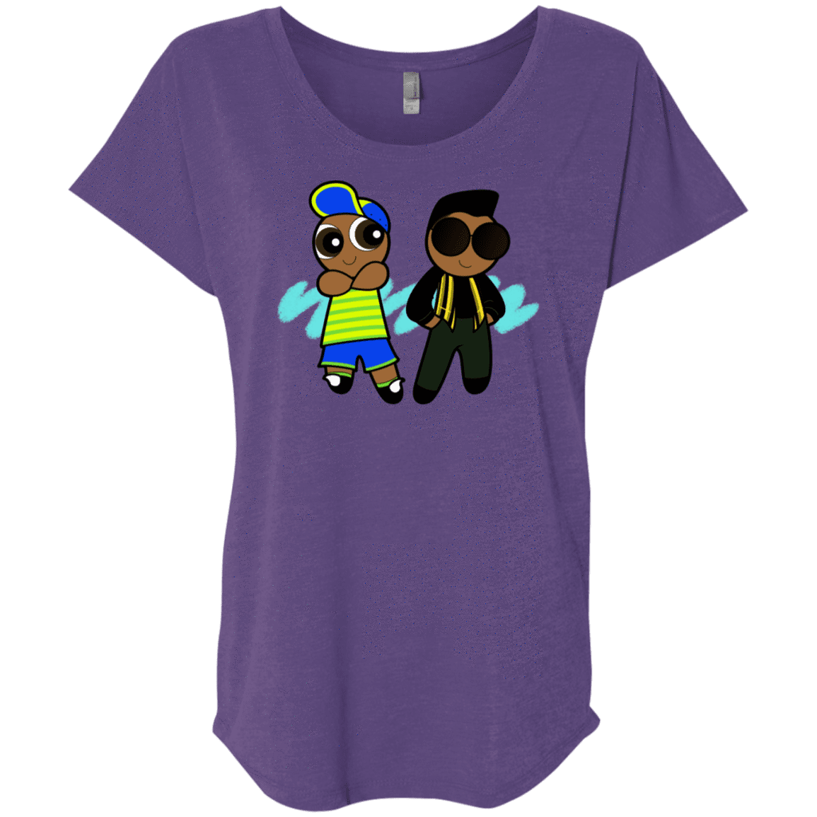 T-Shirts Purple Rush / X-Small Puff Prince Triblend Dolman Sleeve