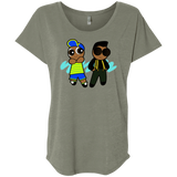 T-Shirts Venetian Grey / X-Small Puff Prince Triblend Dolman Sleeve