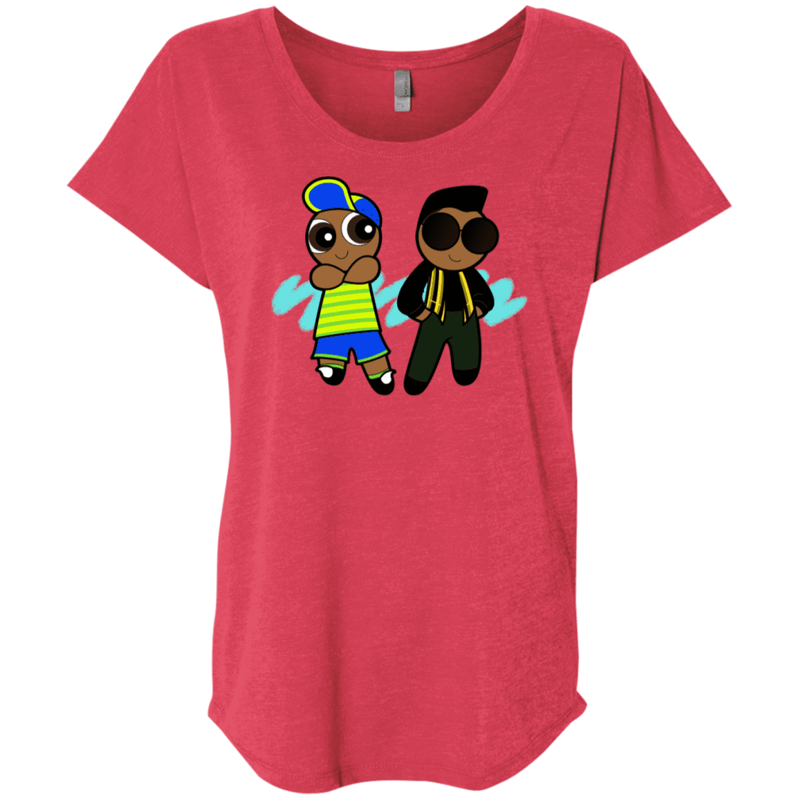 T-Shirts Vintage Red / X-Small Puff Prince Triblend Dolman Sleeve