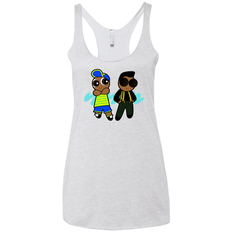 T-Shirts Heather White / X-Small Puff Prince Women's Triblend Racerback Tank