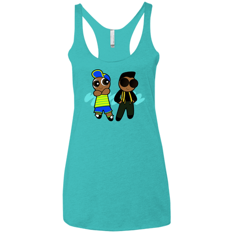 T-Shirts Tahiti Blue / X-Small Puff Prince Women's Triblend Racerback Tank