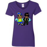 T-Shirts Purple / S Puff Prince Women's V-Neck T-Shirt