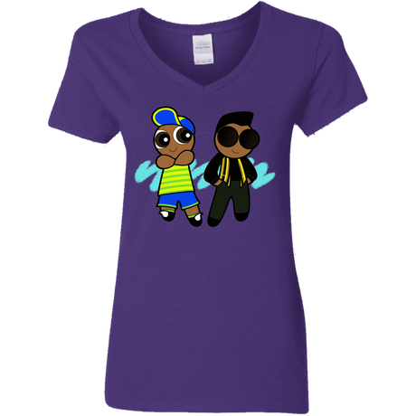 T-Shirts Purple / S Puff Prince Women's V-Neck T-Shirt