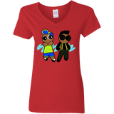 T-Shirts Red / S Puff Prince Women's V-Neck T-Shirt