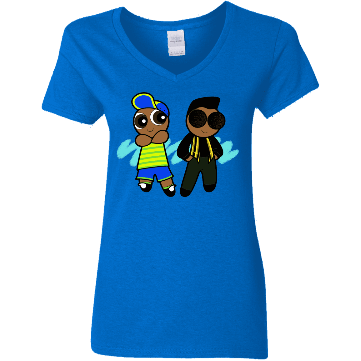 T-Shirts Royal / S Puff Prince Women's V-Neck T-Shirt