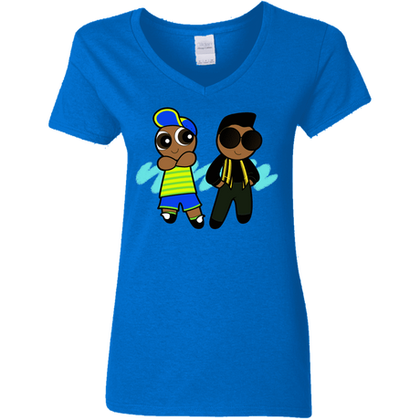 T-Shirts Royal / S Puff Prince Women's V-Neck T-Shirt