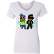 T-Shirts White / S Puff Prince Women's V-Neck T-Shirt