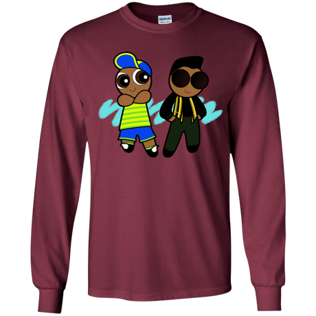 T-Shirts Maroon / YS Puff Prince Youth Long Sleeve T-Shirt