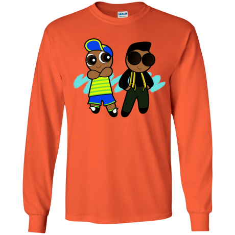 T-Shirts Orange / YS Puff Prince Youth Long Sleeve T-Shirt