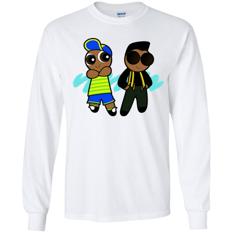 T-Shirts White / YS Puff Prince Youth Long Sleeve T-Shirt