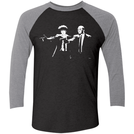 T-Shirts Vintage Black/Premium Heather / X-Small Pulp Bebop Men's Triblend 3/4 Sleeve