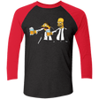 T-Shirts Vintage Black/Vintage Red / X-Small Pulp Simpson Men's Triblend 3/4 Sleeve