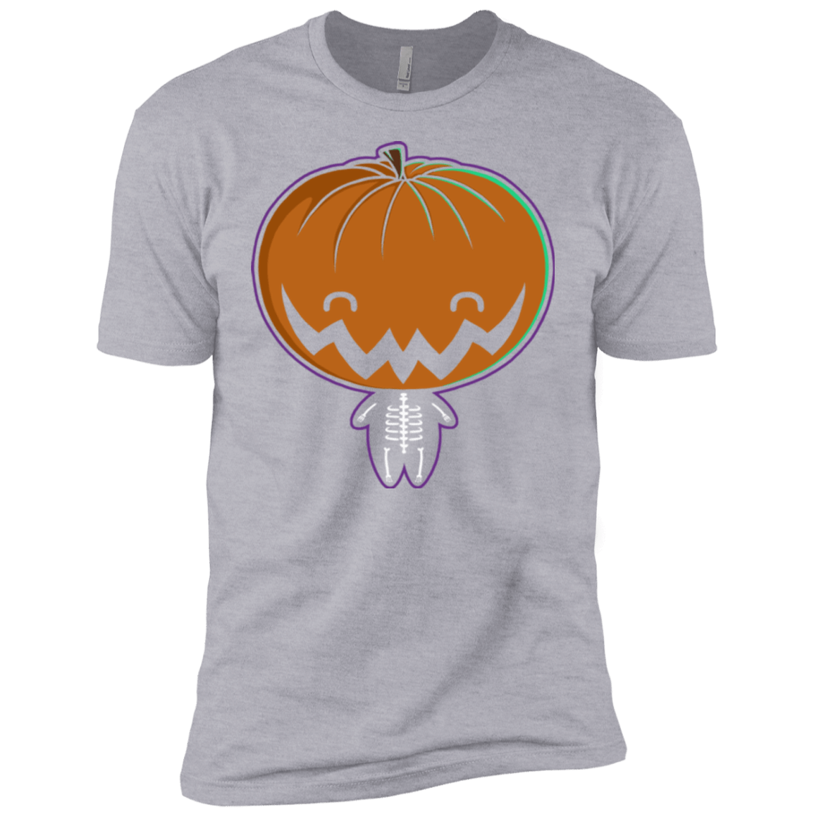 T-Shirts Heather Grey / YXS Pumpkin Head Boys Premium T-Shirt