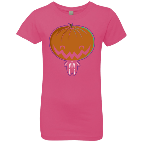T-Shirts Hot Pink / YXS Pumpkin Head Girls Premium T-Shirt