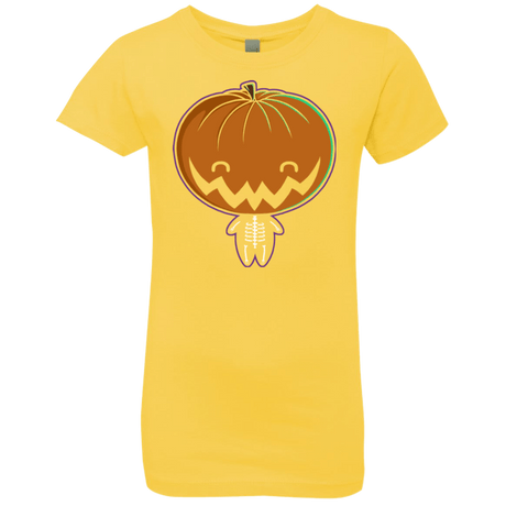 T-Shirts Vibrant Yellow / YXS Pumpkin Head Girls Premium T-Shirt