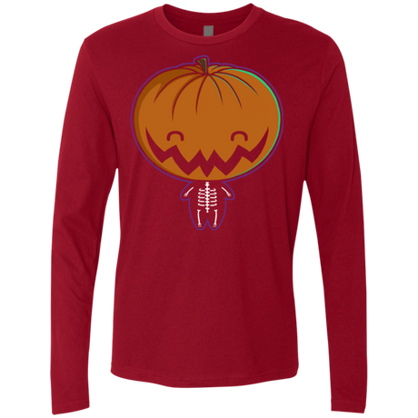 T-Shirts Cardinal / Small Pumpkin Head Men's Premium Long Sleeve
