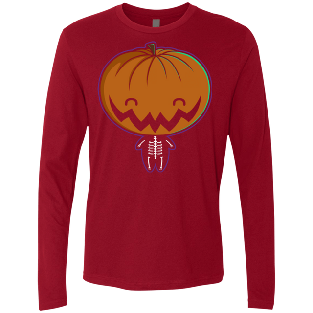 T-Shirts Cardinal / Small Pumpkin Head Men's Premium Long Sleeve