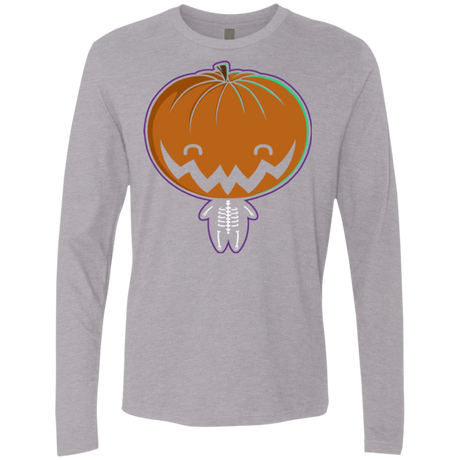 T-Shirts Heather Grey / Small Pumpkin Head Men's Premium Long Sleeve
