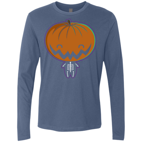 T-Shirts Indigo / Small Pumpkin Head Men's Premium Long Sleeve