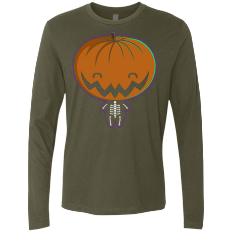 T-Shirts Military Green / Small Pumpkin Head Men's Premium Long Sleeve