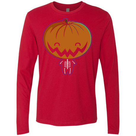 T-Shirts Red / Small Pumpkin Head Men's Premium Long Sleeve