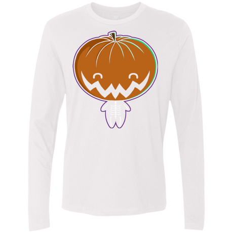 T-Shirts White / Small Pumpkin Head Men's Premium Long Sleeve