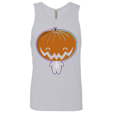 T-Shirts Heather Grey / Small Pumpkin Head Men's Premium Tank Top