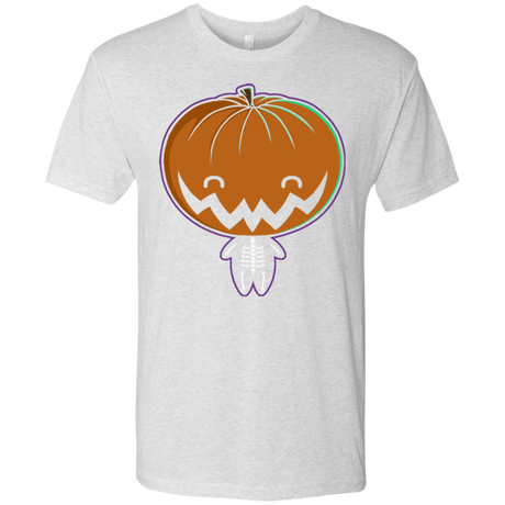 T-Shirts Heather White / Small Pumpkin Head Men's Triblend T-Shirt