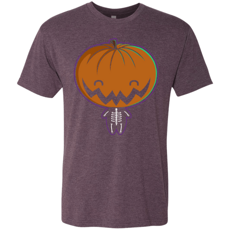 T-Shirts Vintage Purple / Small Pumpkin Head Men's Triblend T-Shirt