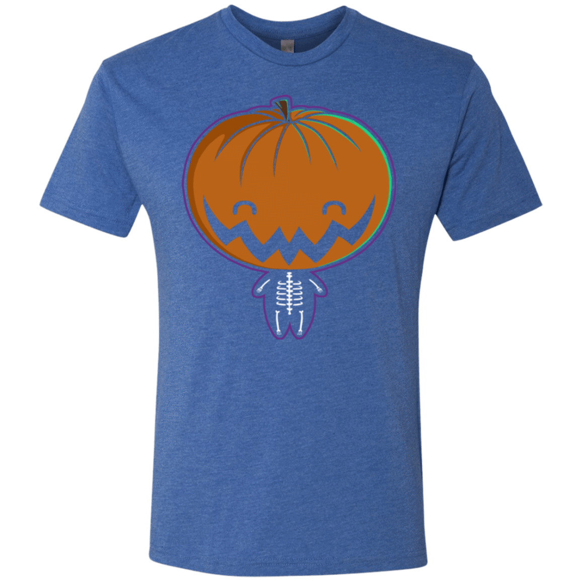 T-Shirts Vintage Royal / Small Pumpkin Head Men's Triblend T-Shirt