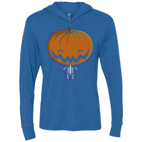 T-Shirts Vintage Royal / X-Small Pumpkin Head Triblend Long Sleeve Hoodie Tee
