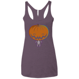 T-Shirts Vintage Purple / X-Small Pumpkin Head Women's Triblend Racerback Tank