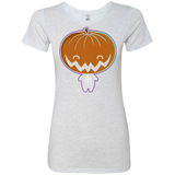 T-Shirts Heather White / Small Pumpkin Head Women's Triblend T-Shirt