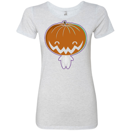 T-Shirts Heather White / Small Pumpkin Head Women's Triblend T-Shirt