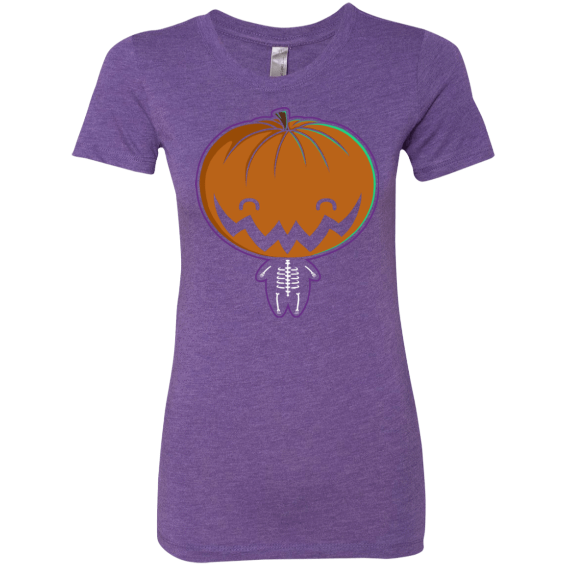 T-Shirts Purple Rush / Small Pumpkin Head Women's Triblend T-Shirt