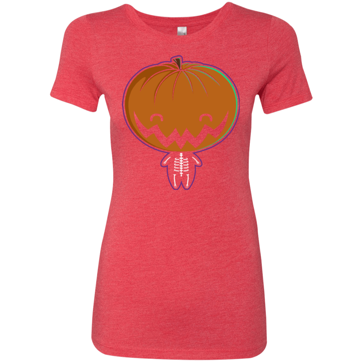 T-Shirts Vintage Red / Small Pumpkin Head Women's Triblend T-Shirt