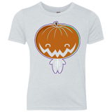 T-Shirts Heather White / YXS Pumpkin Head Youth Triblend T-Shirt