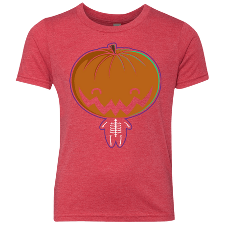 T-Shirts Vintage Red / YXS Pumpkin Head Youth Triblend T-Shirt