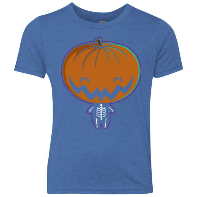 T-Shirts Vintage Royal / YXS Pumpkin Head Youth Triblend T-Shirt