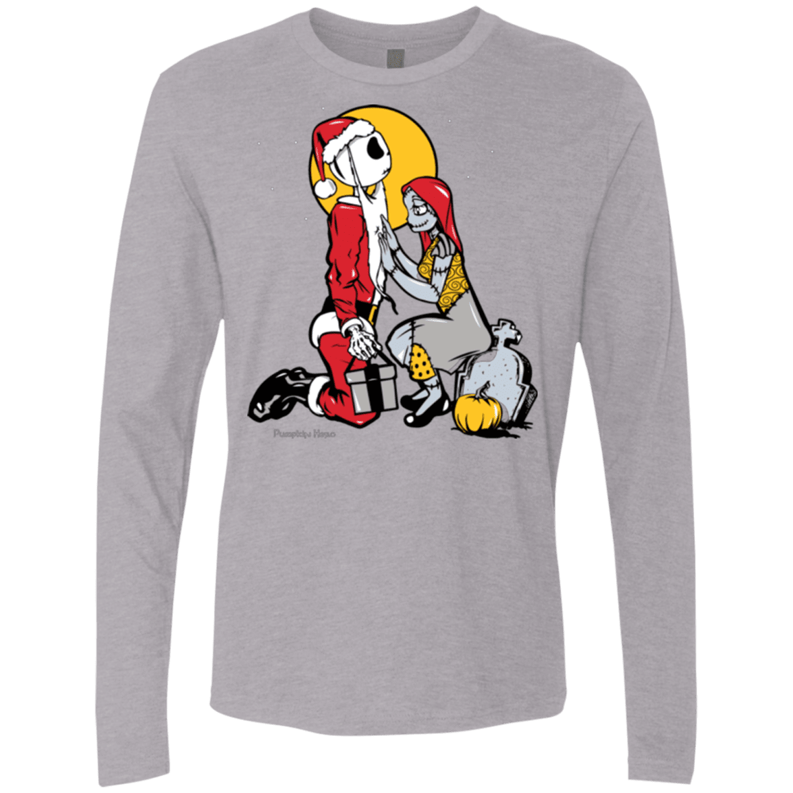 T-Shirts Heather Grey / Small Pumpkin King Men's Premium Long Sleeve