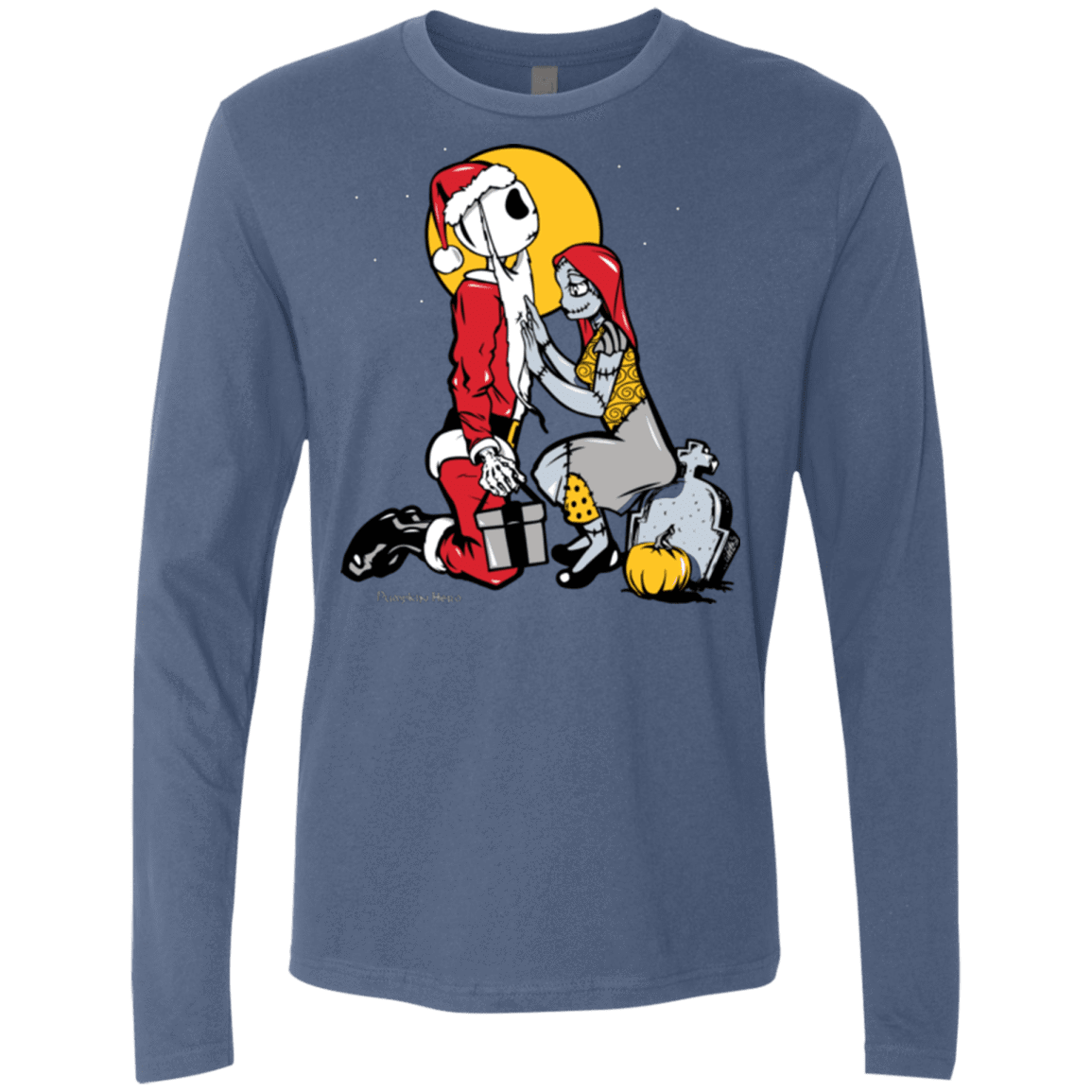 T-Shirts Indigo / Small Pumpkin King Men's Premium Long Sleeve