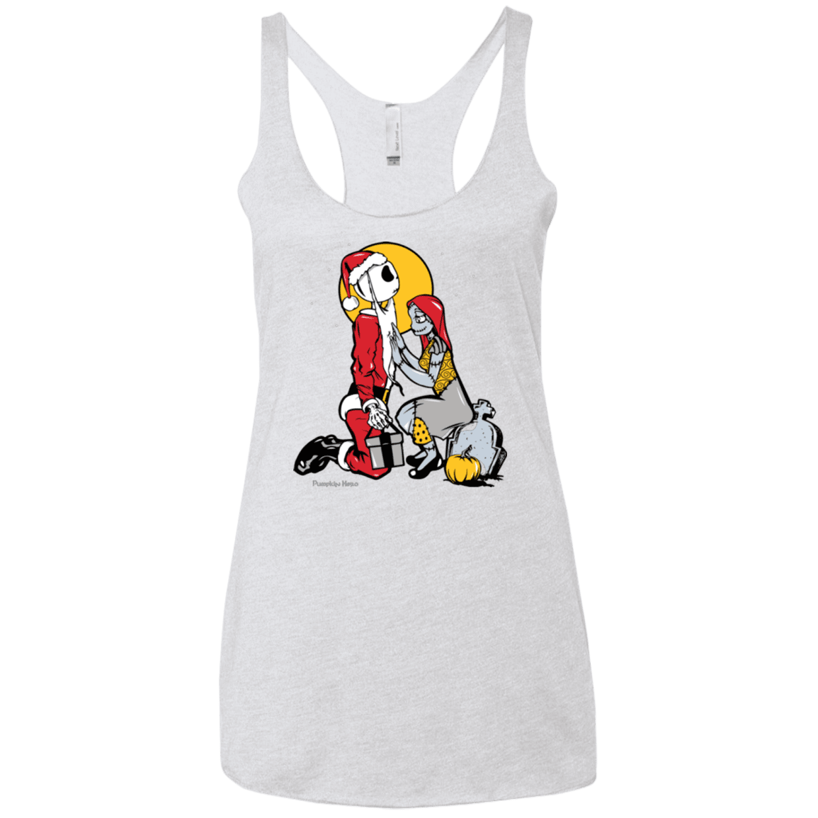 T-Shirts Heather White / X-Small Pumpkin King Women's Triblend Racerback Tank