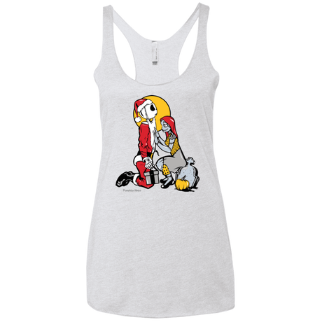 T-Shirts Heather White / X-Small Pumpkin King Women's Triblend Racerback Tank