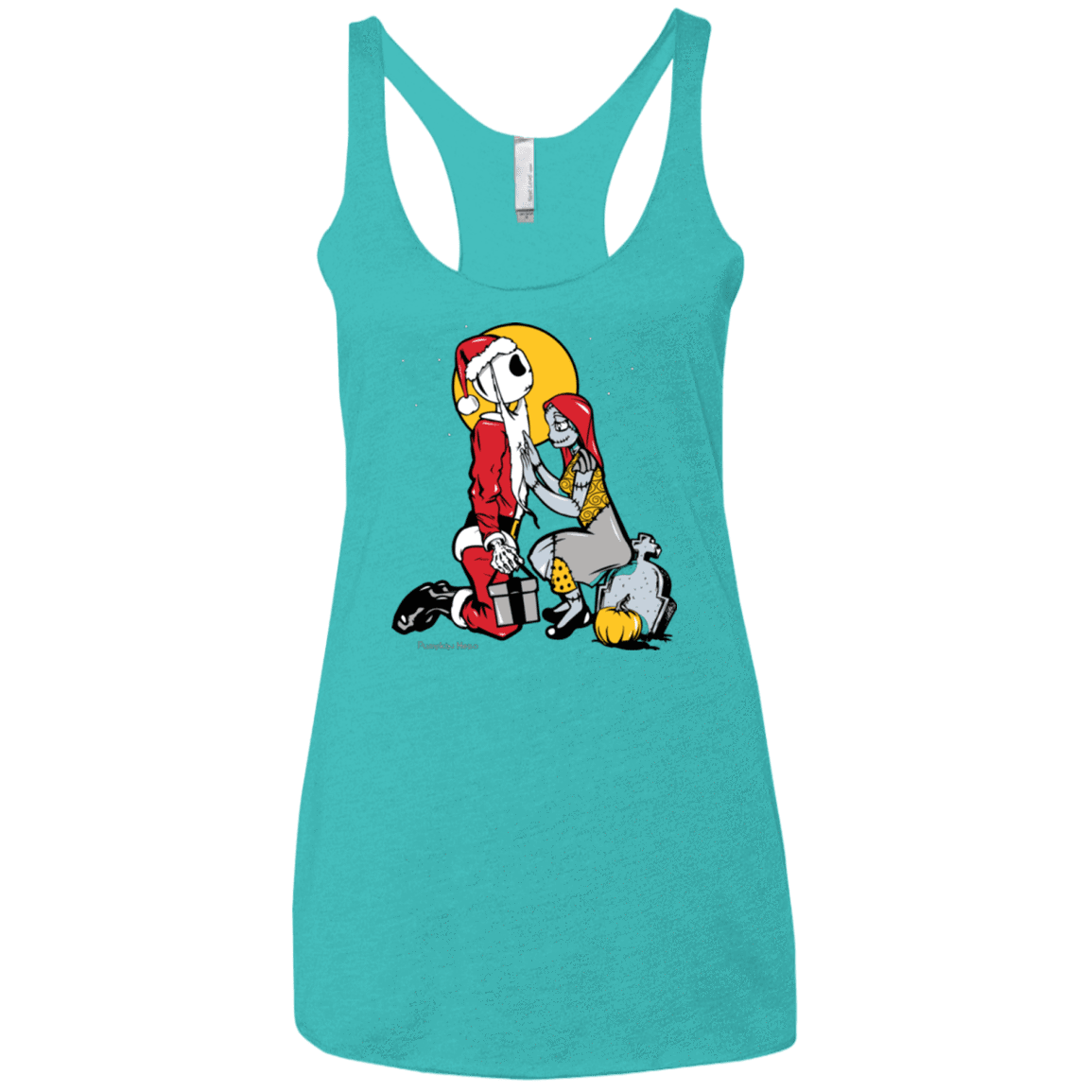 T-Shirts Tahiti Blue / X-Small Pumpkin King Women's Triblend Racerback Tank