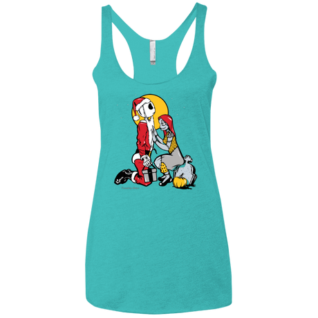 T-Shirts Tahiti Blue / X-Small Pumpkin King Women's Triblend Racerback Tank
