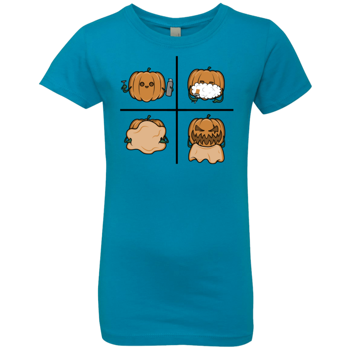 T-Shirts Turquoise / YXS Pumpkin Shave Girls Premium T-Shirt