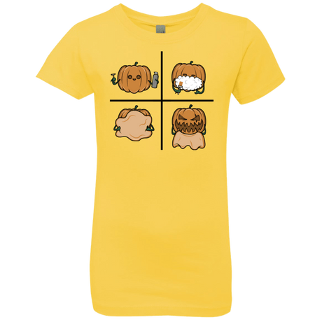 T-Shirts Vibrant Yellow / YXS Pumpkin Shave Girls Premium T-Shirt