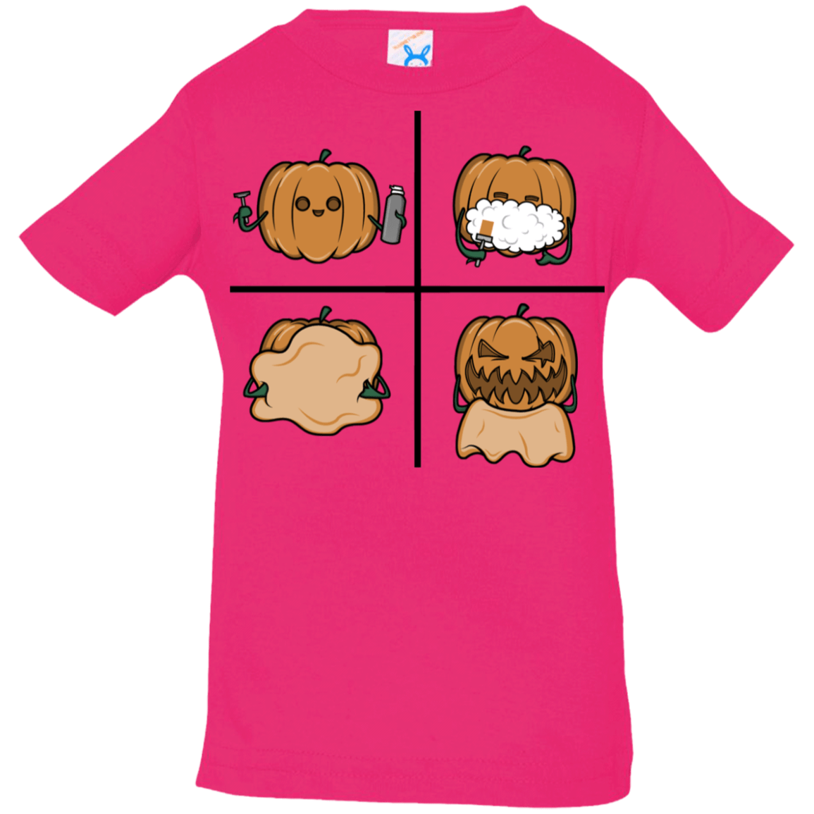 T-Shirts Hot Pink / 6 Months Pumpkin Shave Infant Premium T-Shirt