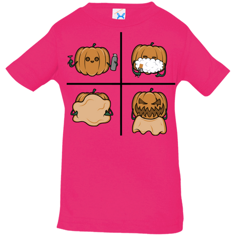 T-Shirts Hot Pink / 6 Months Pumpkin Shave Infant Premium T-Shirt