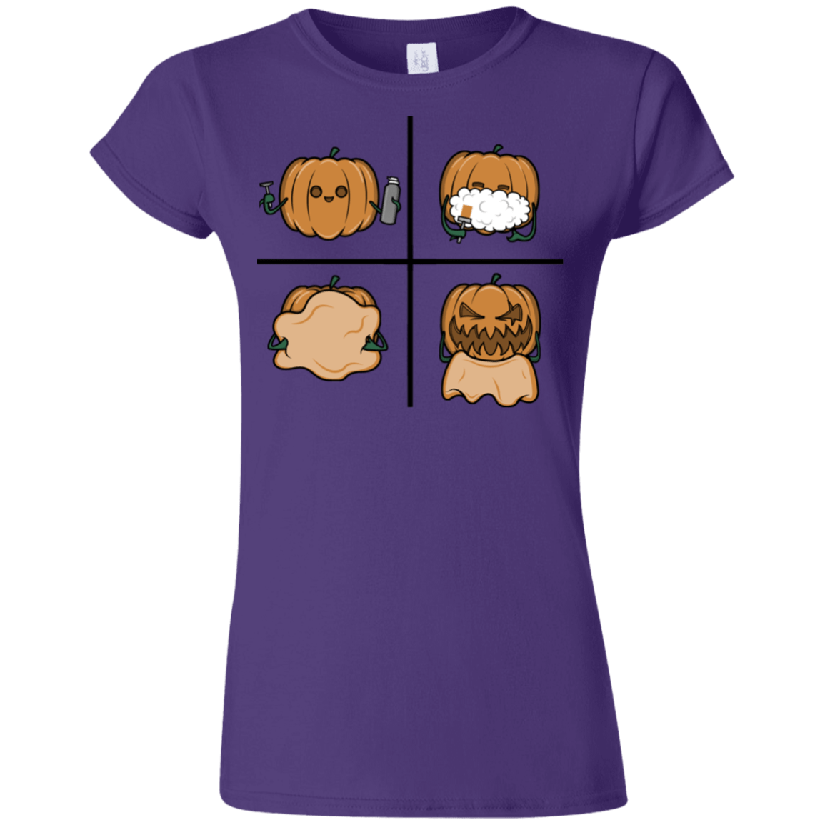 T-Shirts Purple / S Pumpkin Shave Junior Slimmer-Fit T-Shirt